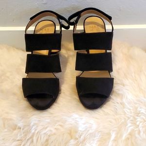 Black platform sandals